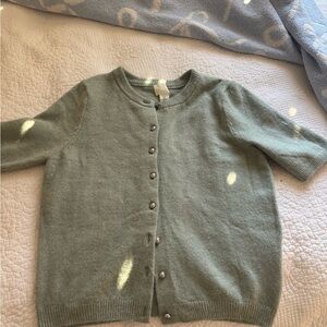 H&M Olive Button-Up Cardigan